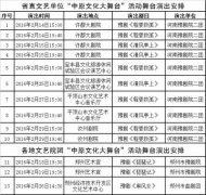 2016年2月河南省“中原文化大舞台”活动 舞台演出安排